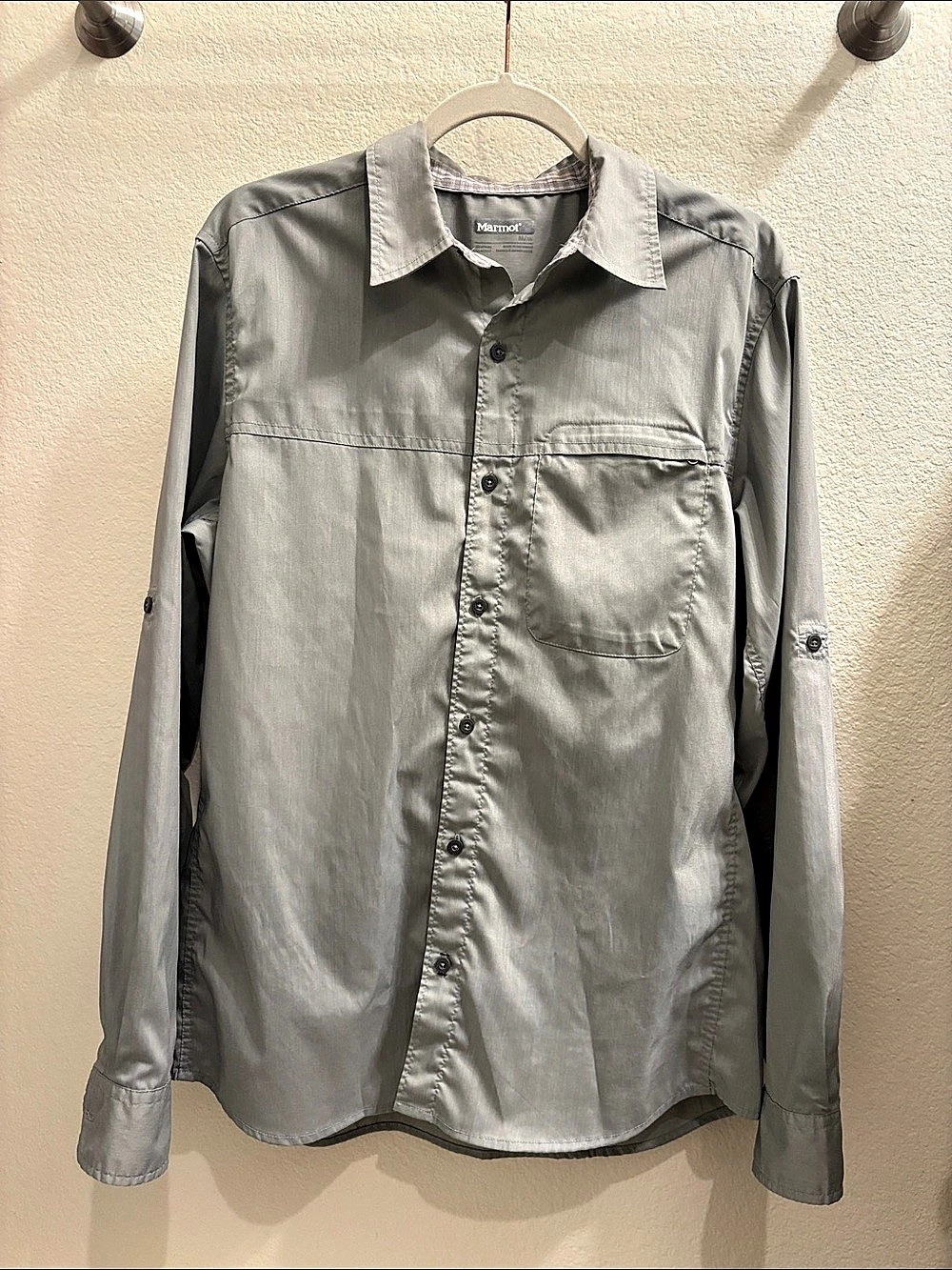 Marmot AirExchange Long-Sleeve Shirt Men's Plaid Gray Medium
